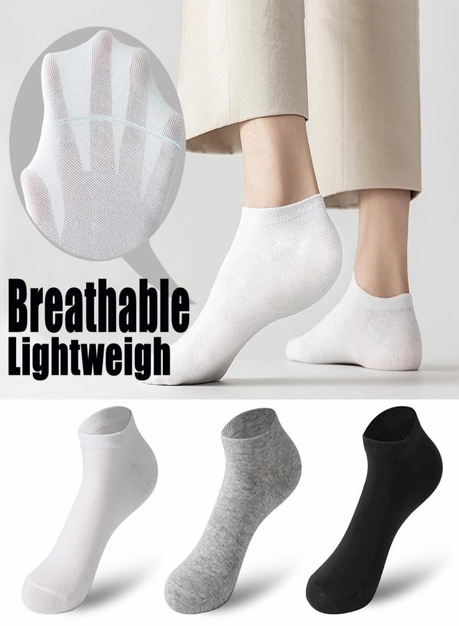 UoUoUosocks 14 Pairs Thin Athletic Low Cut Ankle Socks for Men/Women(10-13 black/white/grey) - Image 2